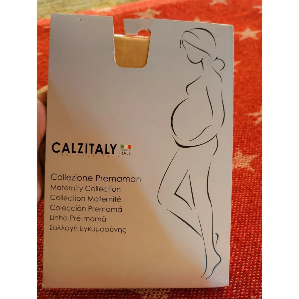 Calzitaly Maternity Pantyhose Pregnancy Tights UK L US Size 14-16 Natural 20 Den